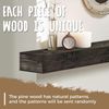 60X8X3 Fireplace Mantel - Handcrafted Hollow Rustic Solid Wood Wall Mounted Floa