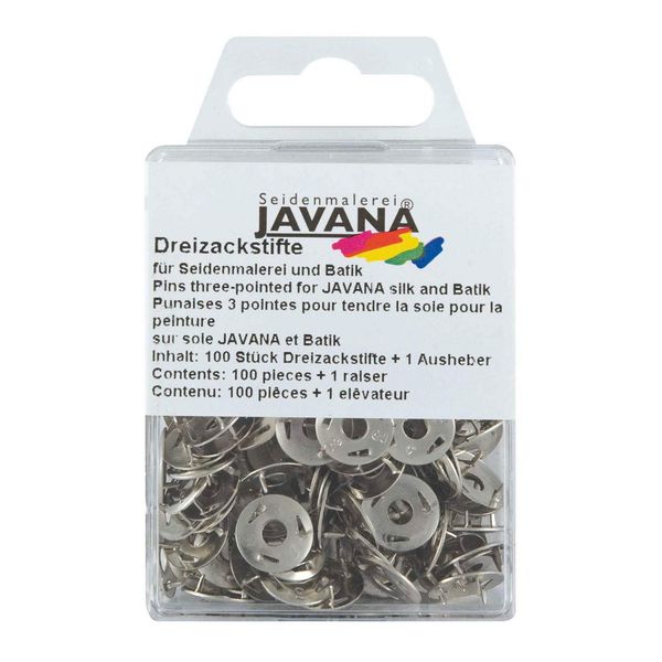 KREUL 810100 - Javana Dreizackstifte für Seidenmalerei und Batik, mit Aufheber zum leichten Entfernen, 100 Stück