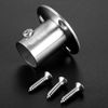 2Pcs Stainless Steel Wardrobe Rail Rod Pole Socket End Support Bracket Flange-22mm