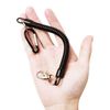 uxcell Spring Keychain Carabiner Hook Coil Strap Black