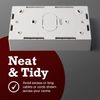 rhinocables Ethernet Back Box for Faceplate, Fits Wall Plate for Ethernet Cable Networking Sockets Surface Mount Box (1 PACK, 32mm)