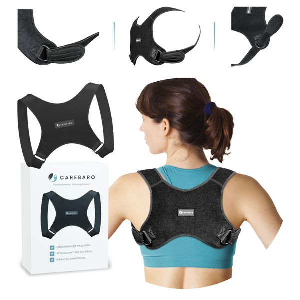 Rücken Geradehalter - Haltungskorrektur für Damen und Herren - Rückenstütze zur Geradehaltung und Ausrichtung der Schultern mit verstellbarem Schultergurt- Posture corrector men – Rückengurt (L/XL)