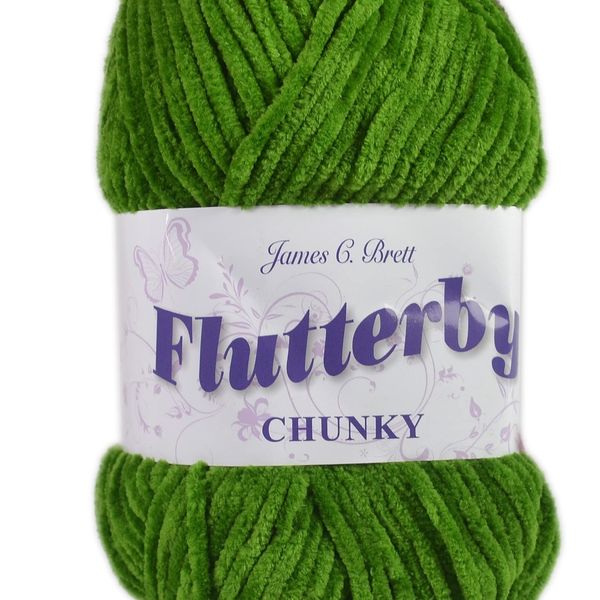 James C Brett Flutterby Chunky 100g Knitting Yarn - B48 Lawn Green