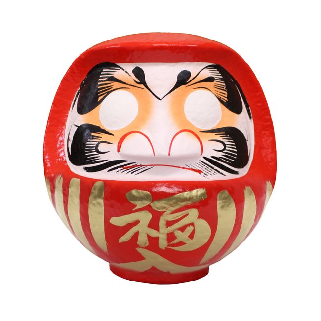 Takasaki Daruma Figurine Object, Red No. 3, 4.7 x 4.3 x 5.9 inches (12 x 11 x 15 cm), Kaussho Lucky HKDM-3-RE-3