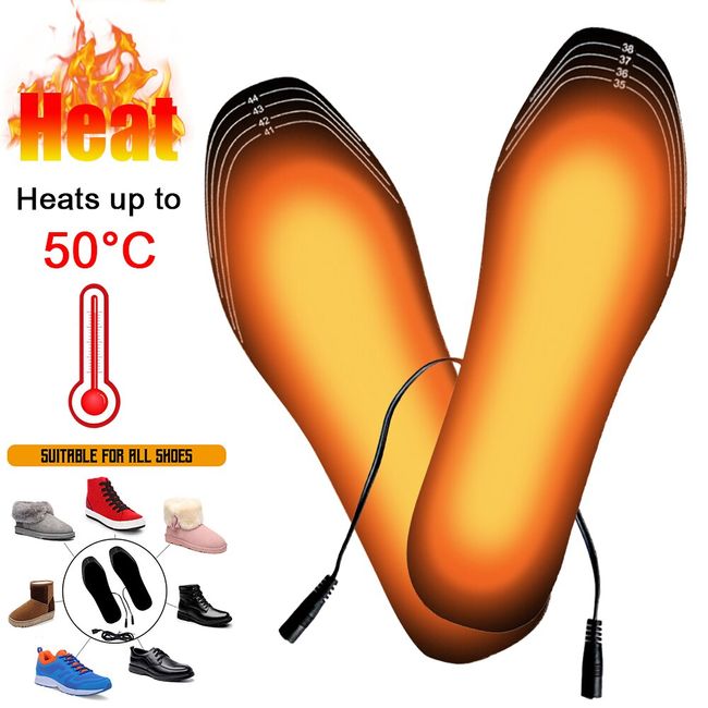 USB Electric Heated Shoe Insole Winter Warm Women Foot Pad Washable Thermal  Men Boot Mat Unisex Heating Shoe Insoles