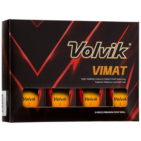 Volvik Vimat Matte Finish Orange Golf Balls (One Dozen)