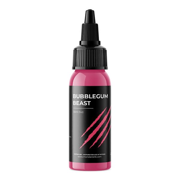 Pink Tattoo Ink by Monsters Ink Tattoo (Bubblegum Beast, 30ml)