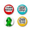 Bipolar Badge Set, 4Pcs, 32mm or 44mm Pin Badge Button (44mm)