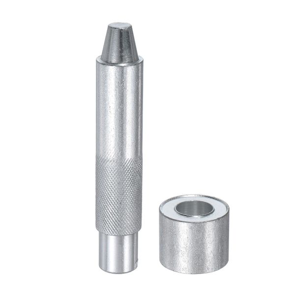 sourcing map Eyelet Hole Punch Die Tool 14.5mm 45# Steel Grommet Setter Install Tool Hollow Punch Tool Kit with Base for Fabric Clothing Crafts Bags