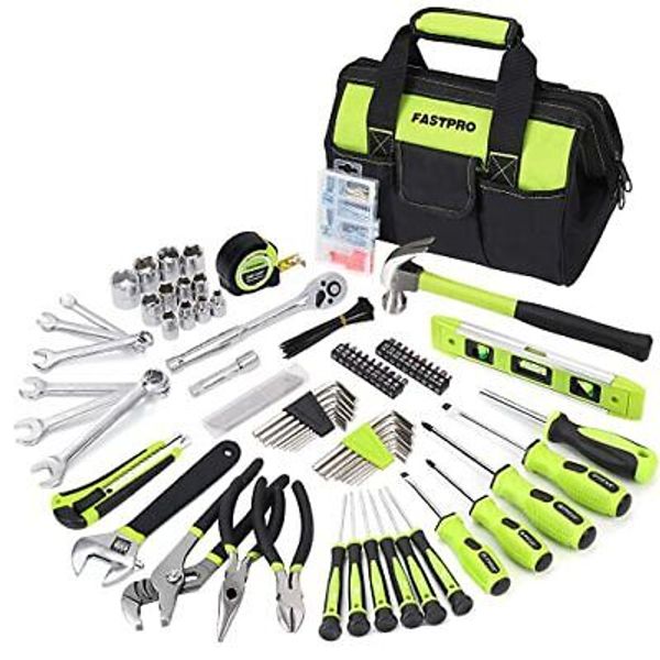 236-Piece Home Repairing Tool Set, Mechanics Hand Tool Kit with 12-Inch Green