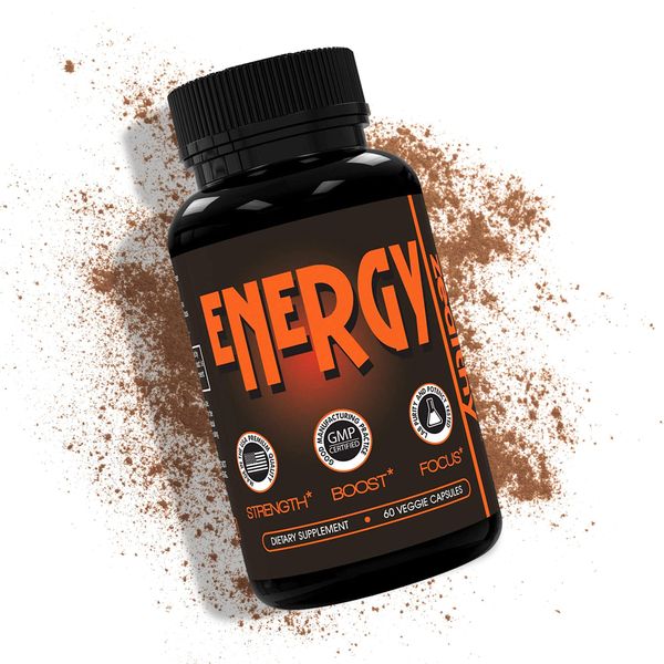 Caffeine Pills, Alternative to an Energy Drink, Energy Gel or Energy Gummies, All-Natural Energy Supplements, Energy Pills with Elderberry