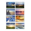 48 Glossy Blank Landscape Greeting Cards with Plain Kraft Brown Envelopes