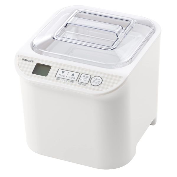 Yamazen YXA-101(W) Yogurt Maker, Low Temperature Cooking, Drinking Yogurt, Amazake Maker, Milk Pack, Fermented Food, Temperature Adjustment Function, Timer Function, Recipe Book Included, White