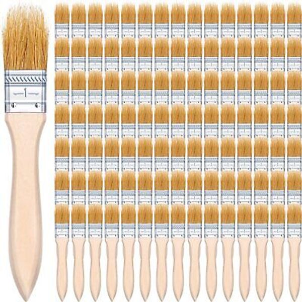 100pcs 1 inch chip paint brushes bulk small paint brush brick stain paintbrushes