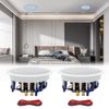 Herdio 6.5" Bluetooth Ceiling Speakers Flush Mount +Wall Amplifier Bathroom