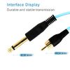 Tattoo Clip Cord Gold-plated Cable, AWADUO Professional Rubber Tattoo Clip Line Cable 6.35mm to RCA OD 2.2 Cords for Tattoo Pen/Rotary Tattoo Machine(Blue/1.8M)