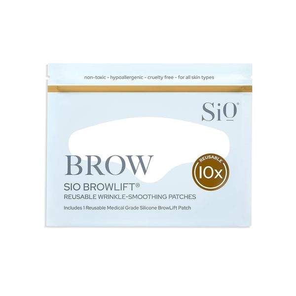 SiO Beauty BrowLift Forehead Anti-Wrinkle Patch - Rapid Overnight Reusable Silicone Patch to Reduce Furrows, Expression Lines, and Creases