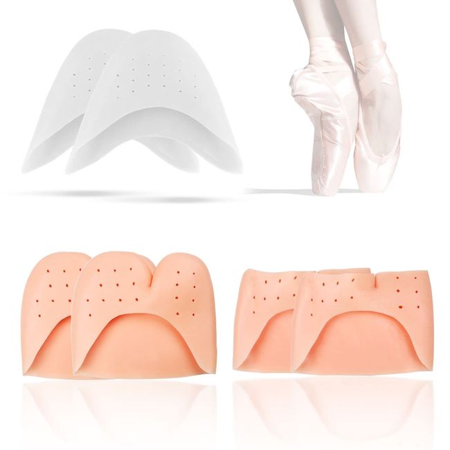 3 Pairs of Silicone Toe Protectors with Breathing Holes Forefoot Pads Toe Support, Silicone High Heels Ballet Toe Protectors