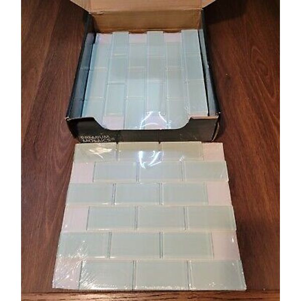 Mosaic Wall Tile Kitchen Bathroom Backsplash Glass Arctic Ice Brick Subway Tile