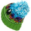 LOUDelephant Chunky Wool Knit Beanie Bobble Hat with Sheep Design - Rainbow