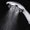 HotelSpa Designer White/Chrome-Face Spiral Handheld w/Patented ON/OFF Pause Switch