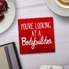 Shopagift Your Looking at a Bodybuilder 2 Pack Coasters - 9cm x 9cm