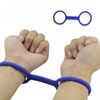 Flexible Silicone, Waterproof, Soft Handcuffs, One Size Fits Most, Blue