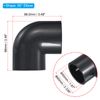 PATIKIL UPVC Pipe Fitting Elbow 50mm Socket, 3 Pack 90 Degree Adapter Connector, Gray