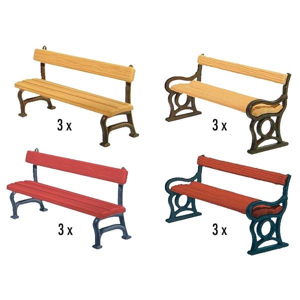 Faller 180443 Park Benches 12/Scenery and Accessories