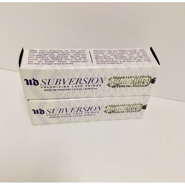 URBAN DECAY SUBVERSION VOLUMIZING LASH PRIMER 2ml LOT OF 2