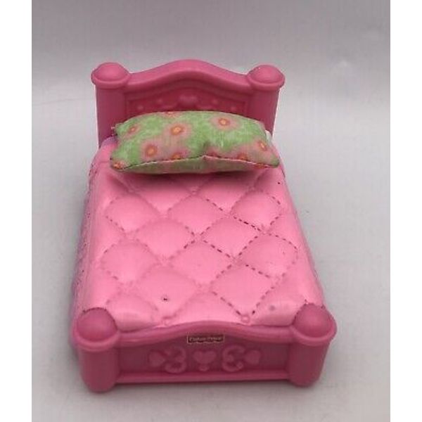 Fisher Price My First Dollhouse Dollhouse PINK TWIN BED w/Pillow