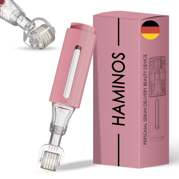 Dermaroller mit Serumtank + Schritt für Schritt Anleitung, Dermaroller Haare, Micro Needle Roller for Skin and Hair Care, 140 Titannadeln (0,5 mm Nadel) (Dermaroller 0,5 mm)