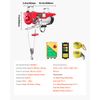 Electric Hoist 880lbs Crane Winch with Wireless Remote Control 850W 110V