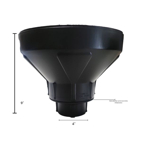 Heavy Duty Commercial Media Funnel 4" or cut to turn into  6" Tank Openings