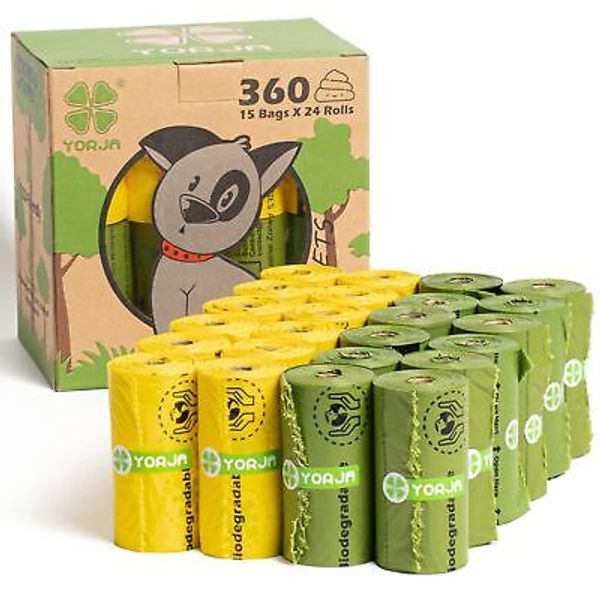 Dog Poop Bags Rolls, 360 Pet Waste Bags, 100% Leak Proof Extra Thick and Stro...