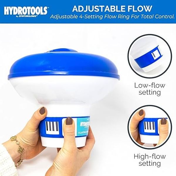 HydroTools 8720 Extra Large Capacity Floating Pool Chlorine Chemical Dispenser
