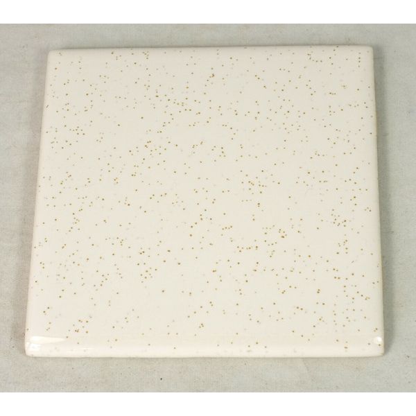 1 New Gold Tan Speckled 4-1/4" Square Ceramic Bullnose Edge Wall Tile