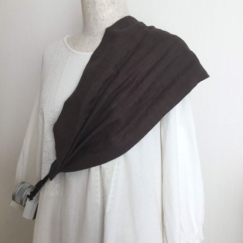 Linen Wide Shoulder Support SLR Camera Strap Mirrorless Handmade Charcoal