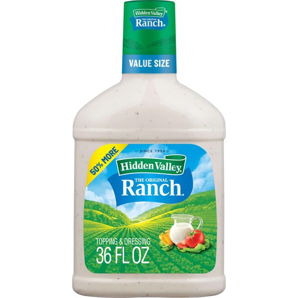 Hidden Valley Ranch Dressing & Dipping Sauce, Ranch Dressing and Pizza Topping, Gluten Free Salad Dressing, 36 Ounces