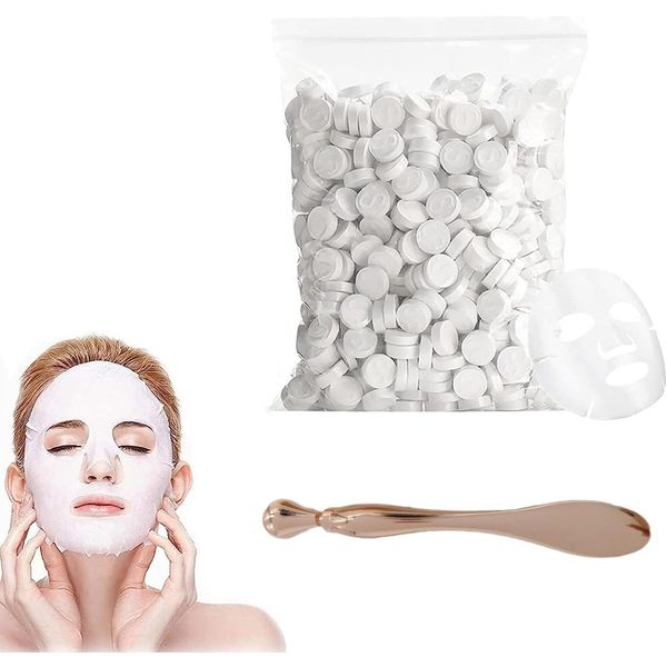 Maske Hautpflege Mask Compress Gesichtsmaske Selber Machen Face Mask DIY Sheet Mask Compressed Face 100 Stück Einweg Masken Beauty mit Augenmassage Zwei in einem Werkzeug