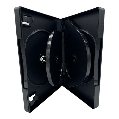 1 x Dragon Trading 5 Disc Black M Lock CD DVD Blu Ray Disc Case to Hold 5 Discs With 26mm Spine And Booklet Clips For Brochure Na Outer Plastic Sleeve For Artwork Inlay