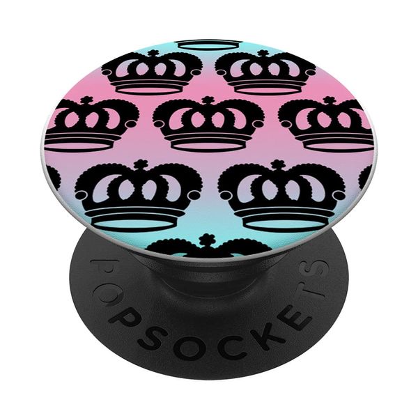 Queens Royal Crown Princess Crown Pattern Colorful Crown PopSockets Swappable PopGrip