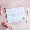 Peachly Weekly Planner Notepad (60 Weeks) Tear Off - Fern Peach Mint
