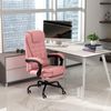 7-Point Vibrating Massage Office Chair with High Back Pink
