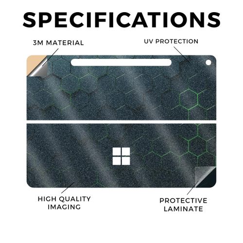 Glossy Glitter Tablet Skin Compatible with Microsoft Surface Pro 12" (2025) - Acid Hex - Premium 3M Vinyl Protective Wrap Decal Cover - Easy to Apply | Crafted in The USA by MightySkins