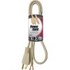 Coleman Cable 14/3 Straight Cord Flat SPT-3 Construct, Beige, 3 ft