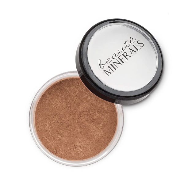 Mineral Blush Powder by Beauté Minerals | Gluten Free Pressed Powder Blush Makeup: Natural Makeup Contour Blush and Highlighter Palette for Glowing Skin, Body Shimmer, Lip and Cheek Tint –Go Bronze