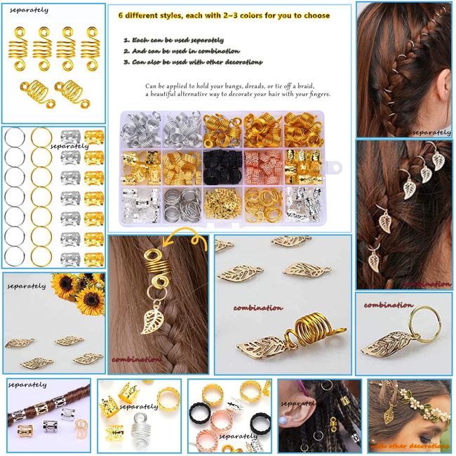 Hair Rings - decorate hair rings & hair beads in multiple colors - for