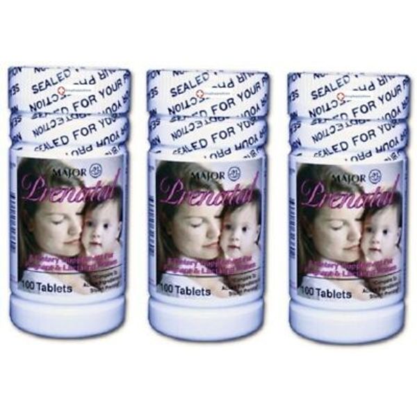Major Prenatal Multivitamins Tablet 100 Counts X 3 Packs
