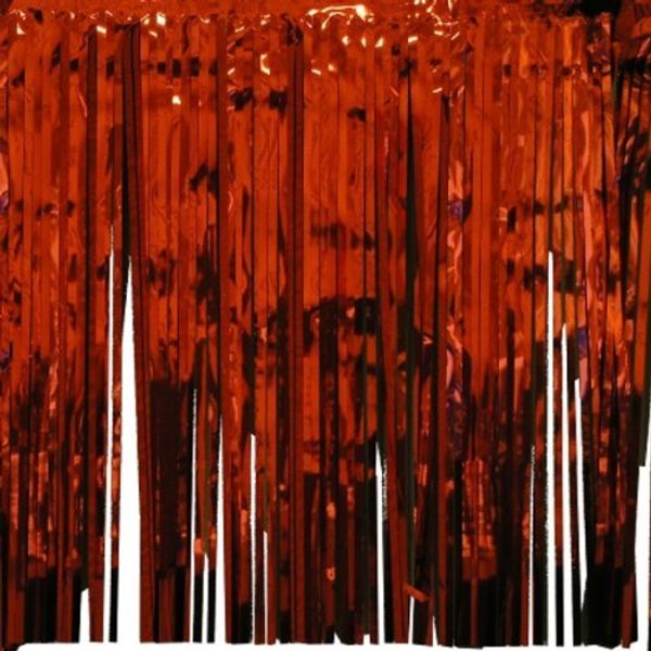 Red Metallic Fringe Curtain